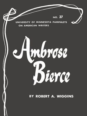 cover image of Ambrose Bierce--American Writers 37